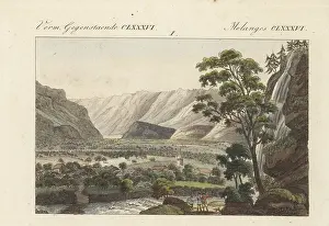 Engraved Plates: View of the Reichenbach waterfall, Bernese Alps, Switzerland