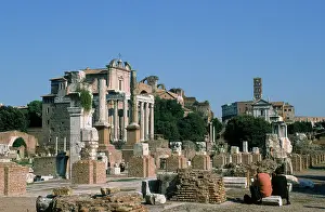 View of the remains of
