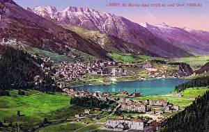 Mortiz: A view of the resort of St Moritz
