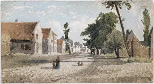 Harpignies: View of a road through a village