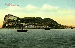 Gibraltar: View of the Rock from the Bay, Gibraltar