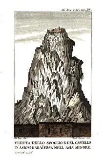 Viaggi: View of the rock and castle of Asiom Karaissar