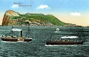 Gibraltar: View of the Rock from the North West, Gibraltar