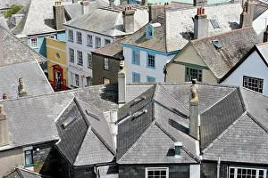 Rooves: View across the roofs of Totnes, Devon