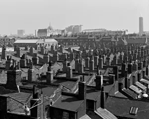 Bankside: View across rooftops towards City of London
