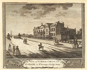William Thornton: View of the Royal Circus, Southwark, 18th century
