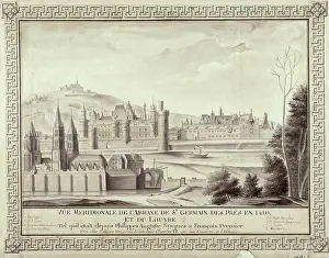 Germain: View of the Saint-Germain-des-Pres abbey and the Louvre