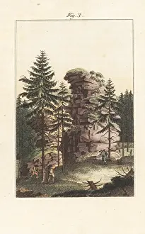 Engraved Plates: View of the Schnarcherklippen, Harz mountains, Germany