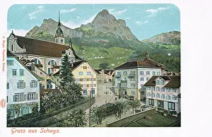Schwyz: View of Schwyz, central Switzerland