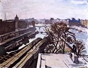 Bordeaux: View of the Seine and the Monument to Henry IV