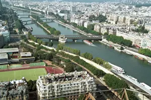 Eiffel: View of Seine river from Eiffel Tower, 1997