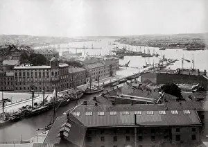 Gothenburg: View of ships in the harbour at Gothenburg, Sweden