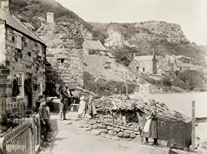Runswick: View along the shore at Runswick, Yorkshire