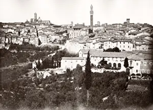 Collodion: View of Siena in Italy