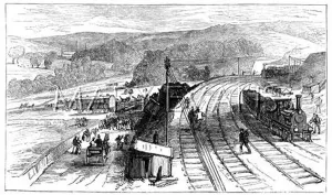 Penistone: View from the signal-box, looking towards Sheffield