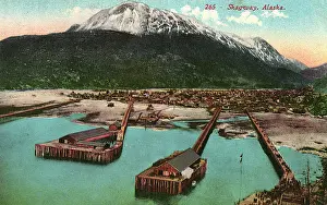 Jetties: View of Skagway, Alaska, USA