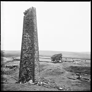 Marrick: A view from the south showing the square chimney