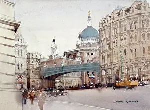Blackfriars: A View of St Pauls from Blackfriars Bridge