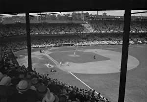 Ballpark: View from the stands of baseball game in Griffith