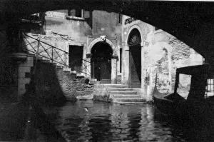 Vanessa Wagstaff: View of steps up from the canal, Venice, Italy