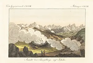 Sir George Steuart Mackenzie: View of the Sulphur Mountain, Iceland, 1811