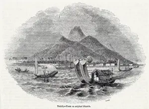 Otaheite: View of Tahiti, French Polynesia, South Pacific
