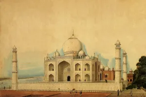 Illust: View of Taj Mahal