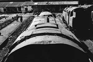 Condemned: View from top of tender along top of steam engine