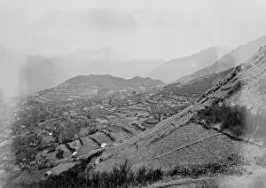 Tenerife: View over terraced mountain scenery, c. 1870