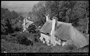 Doone: View of thatched cottages in Selworthy
