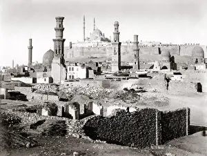 Caliphs: View of the Tombs of the Caliphs, Cairo, Egypt, c.1880's