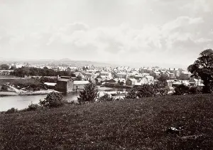 Outbuilding: view of the town of Cardigan, Wales