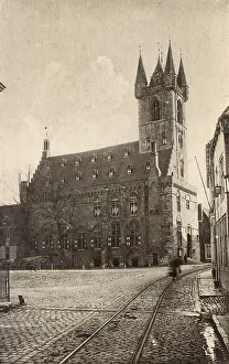 Sluis: View of the Town Hall, Sluis, Netherlands