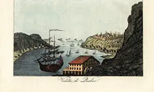 Shaman: View of the town of Quebec, Canada, circa 1800