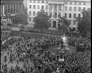 Application: A View Down Into Trafalgar Square Showing Crowds