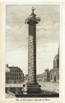 Charles Taylor: View of Trajan's Column, Rome, in the 18th century