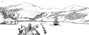 Crofters: View of Uig, from bows of H.M.S. Assistance