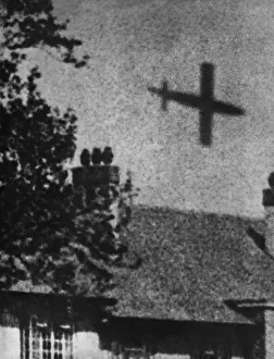 Drones: View of a V-1 in flight over London, ca. 1944