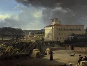 Medici: View of the Villa Medici Rome 1815. Nicolas