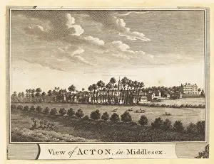 William Thornton: View of the village of Acton, Middlesex, 1784