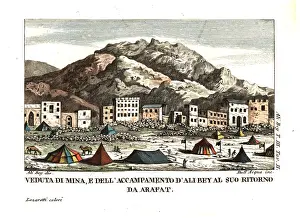 Viaggi: View of the village of Mina, in the desert
