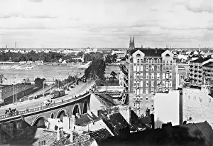 Vistula: View of the Vistula in Warsaw, 1939