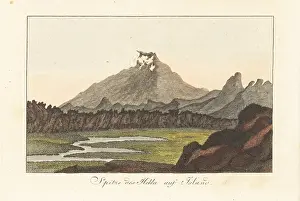 Engraved Plates: View of volcanic Mount Hekla, Iceland, 1811