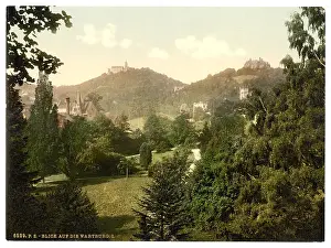 Wartburg: View on the Wartburg, I. Wartburg, Thuringia, Germany