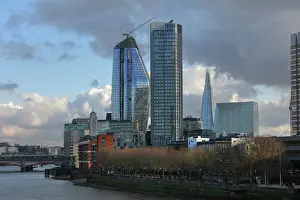 Southbank: View from Waterloo bridge, London, England