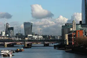 Fenchurch: View from Waterloo bridge, London, England