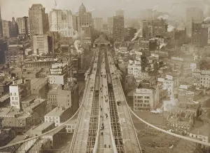 Transporation: View from west tower of the Brooklyn Bridge