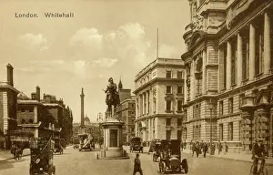 Pedestrains: View down Whitehall, London