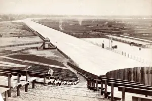The Brooklands Museum Collection: View of winning post from the Grandstand - Brooklands