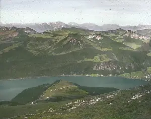 Overlooks: View of the Wolfgangsee (lake) from the Schafberg